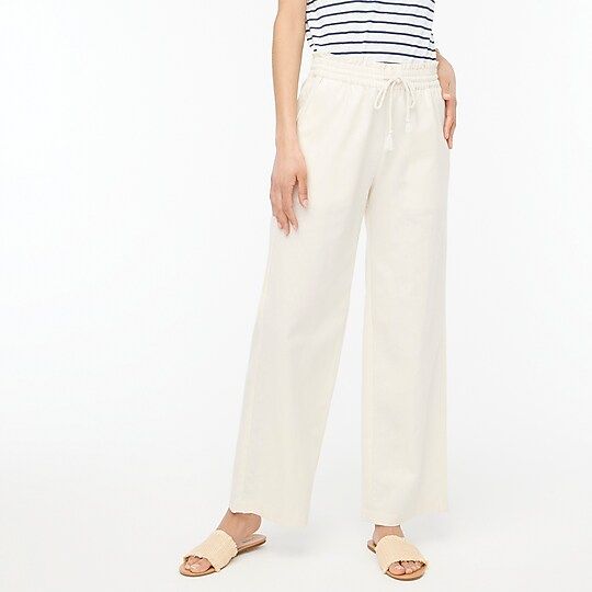 Linen-cotton wide-leg paper-bag pant | J.Crew Factory