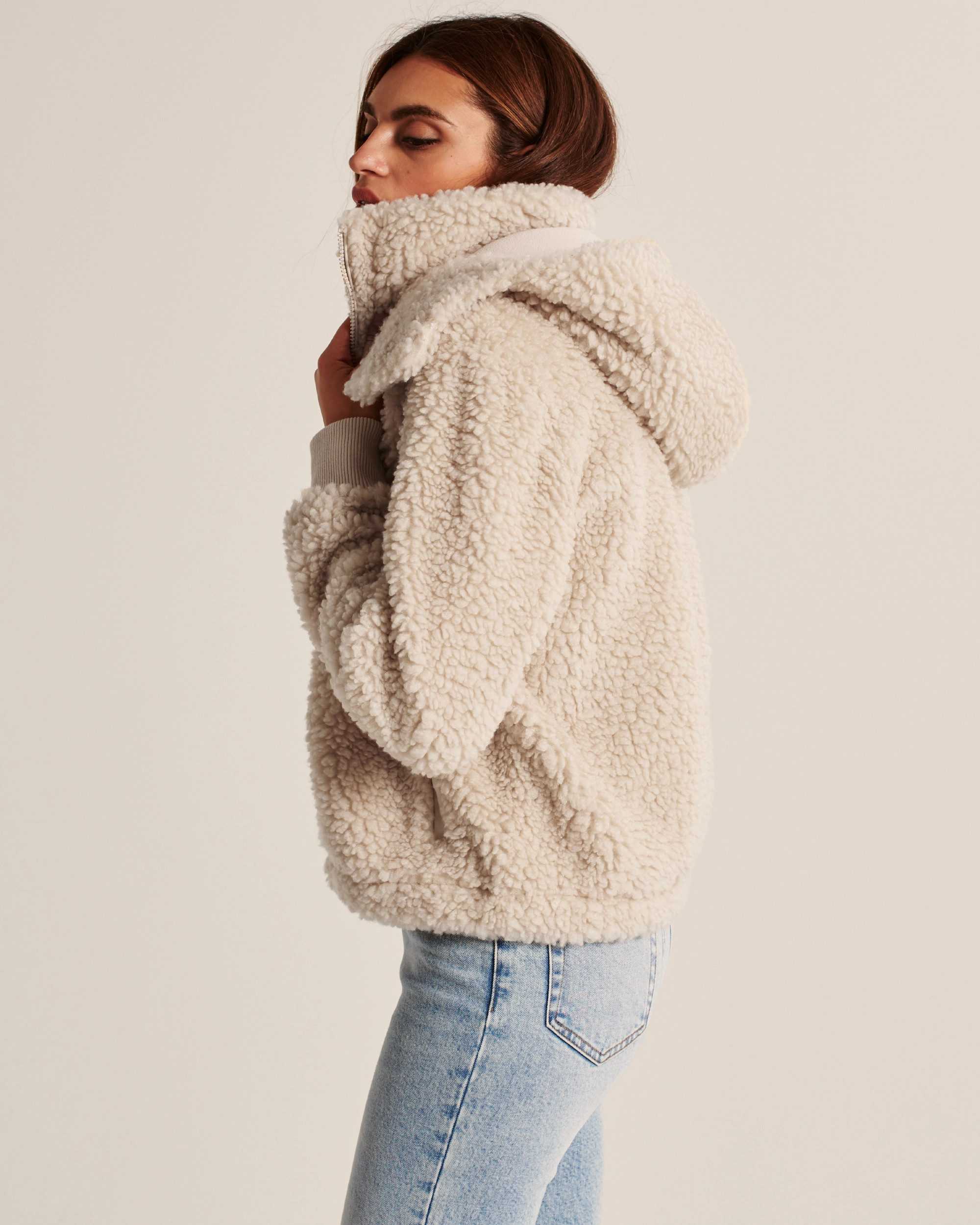 Sherpa Full-Zip Jacket | Abercrombie & Fitch (US)