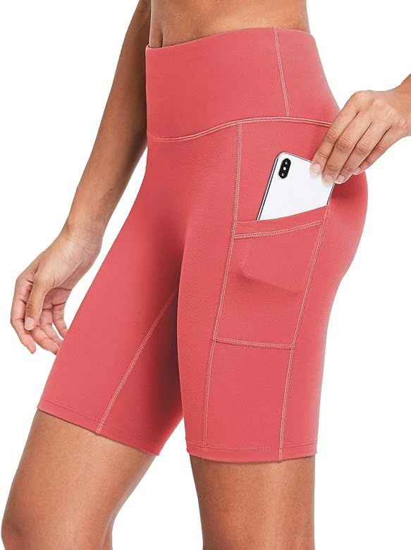 BALEAF Women's 8"/ 7"/ 5" High Waist Biker Shorts Yoga Workout Running Compression Exercise Short... | Amazon (US)