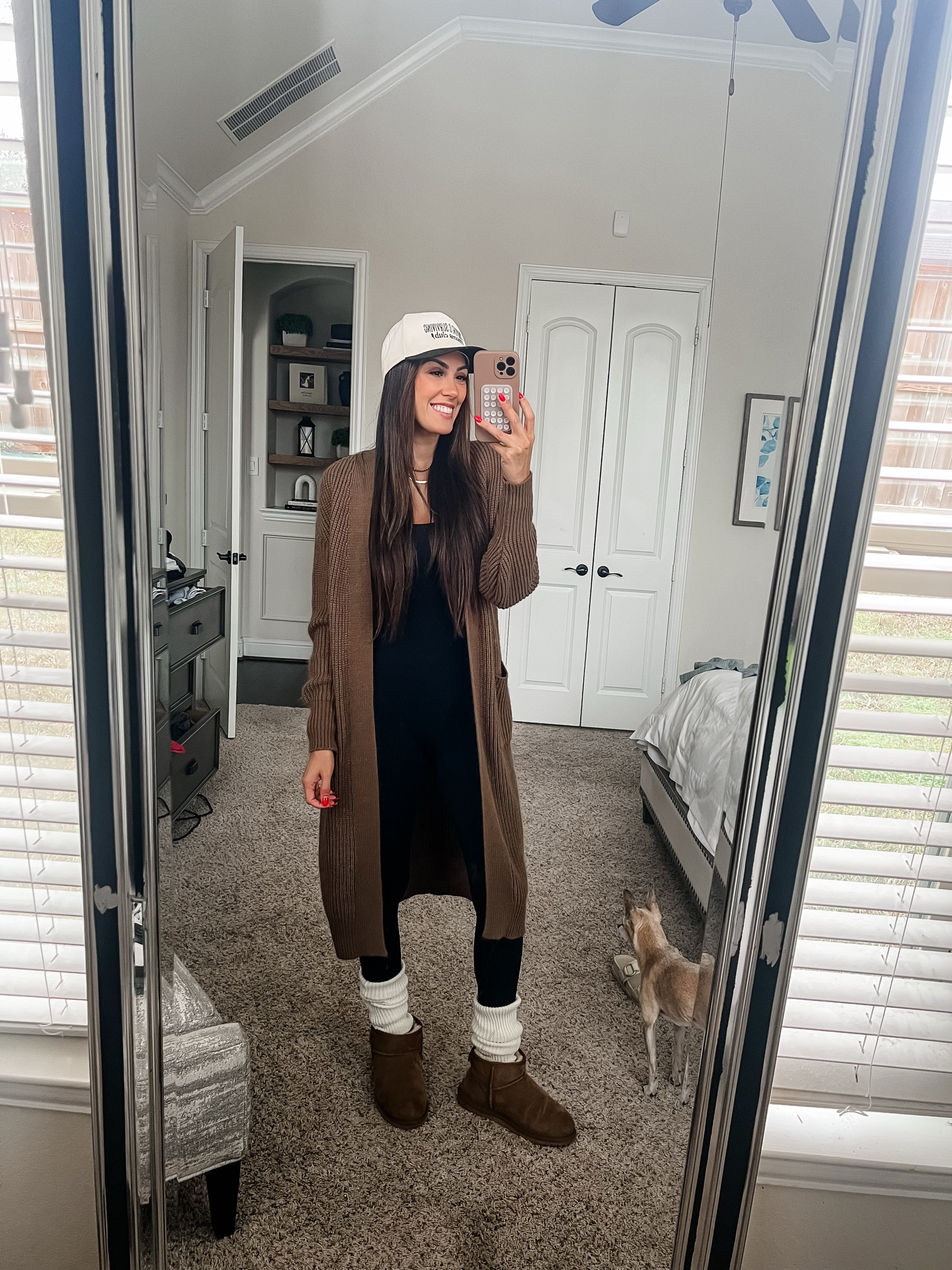 Hat is love on purpose.co
Bodysuit is XS 
Cardigan is small 