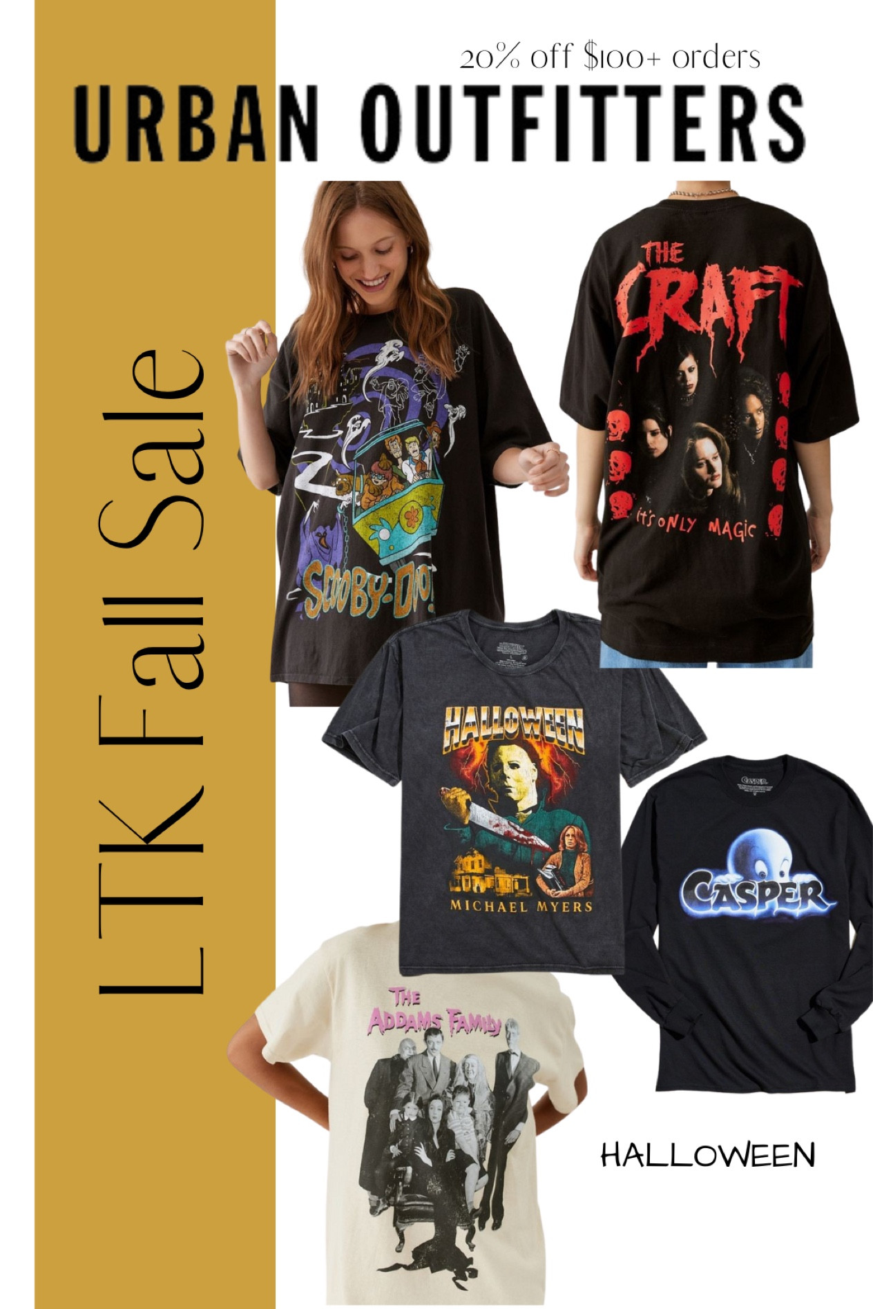 Urban Outfitters is 20% off (orders over $100) SITEWIDE for the LTK Sale!! Today-Sept 20, exclusively in the LTK app.

Urban outfitters, UO, women’s, clothing, fashion, fall, fall fashion, graphics, graphic tee, crewneck, graphic tshirt, comfy casual, men’s, Halloween, Halloween tee, tshirt, October festive, spooky, creepy, movie tees 

#LTKSale #LTKsalealert #LTKHalloween
