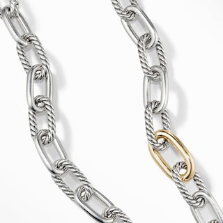 DY Madison Medium Necklace with 18K Bonded Gold, 11mm | David Yurman