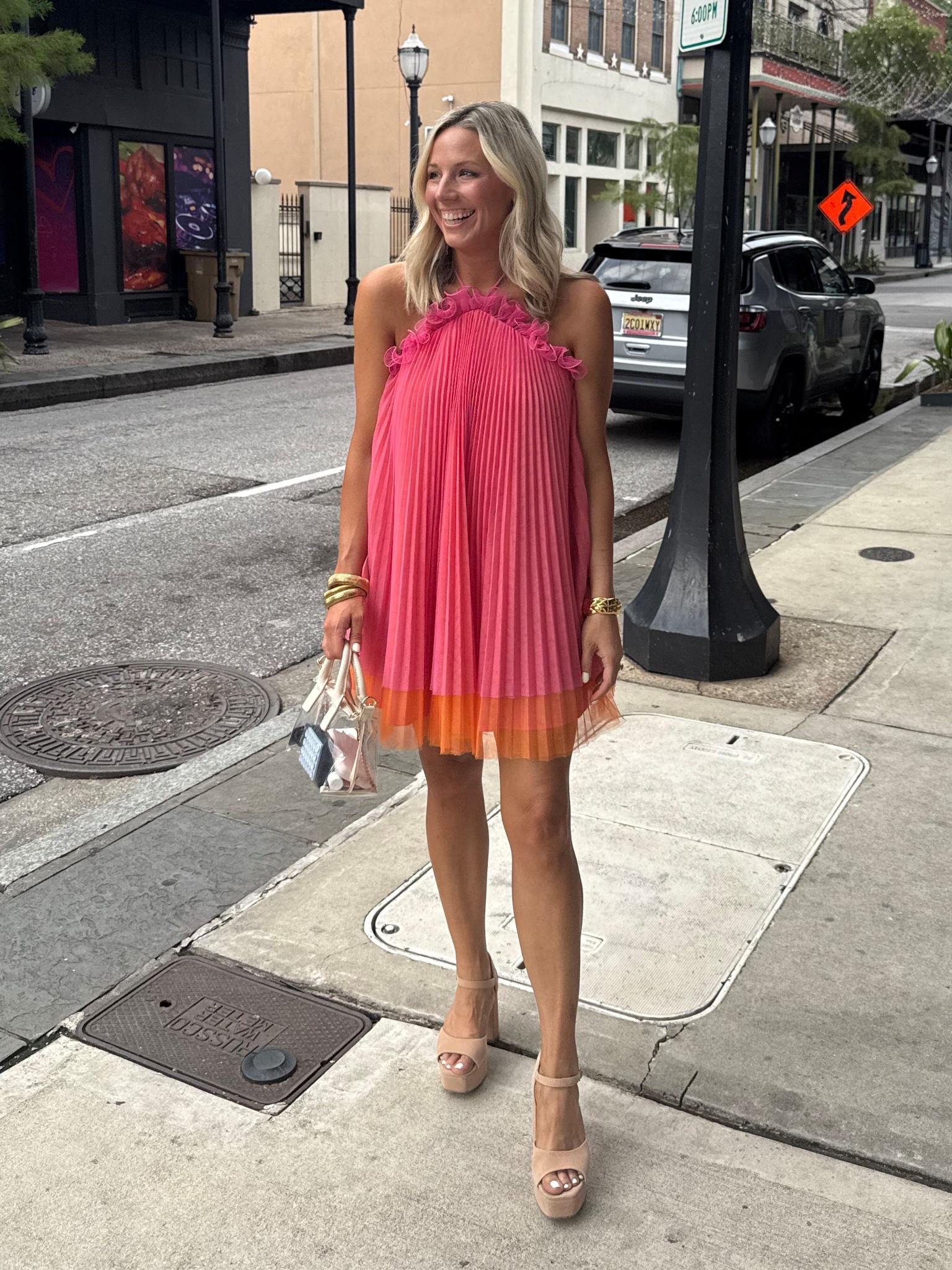 Nappie awards look! My dress is rented from Nuuly and shoes are old Dillards Antonio melani but linking my clear bag from Target, and bangles! Earrings are harvest jewels but linking similar! 

#LTKFindsUnder50 #LTKStyleTip #LTKParties