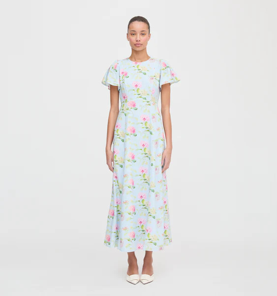 The Dominique Dress - Hydrangea Chintz | Hill House Home US