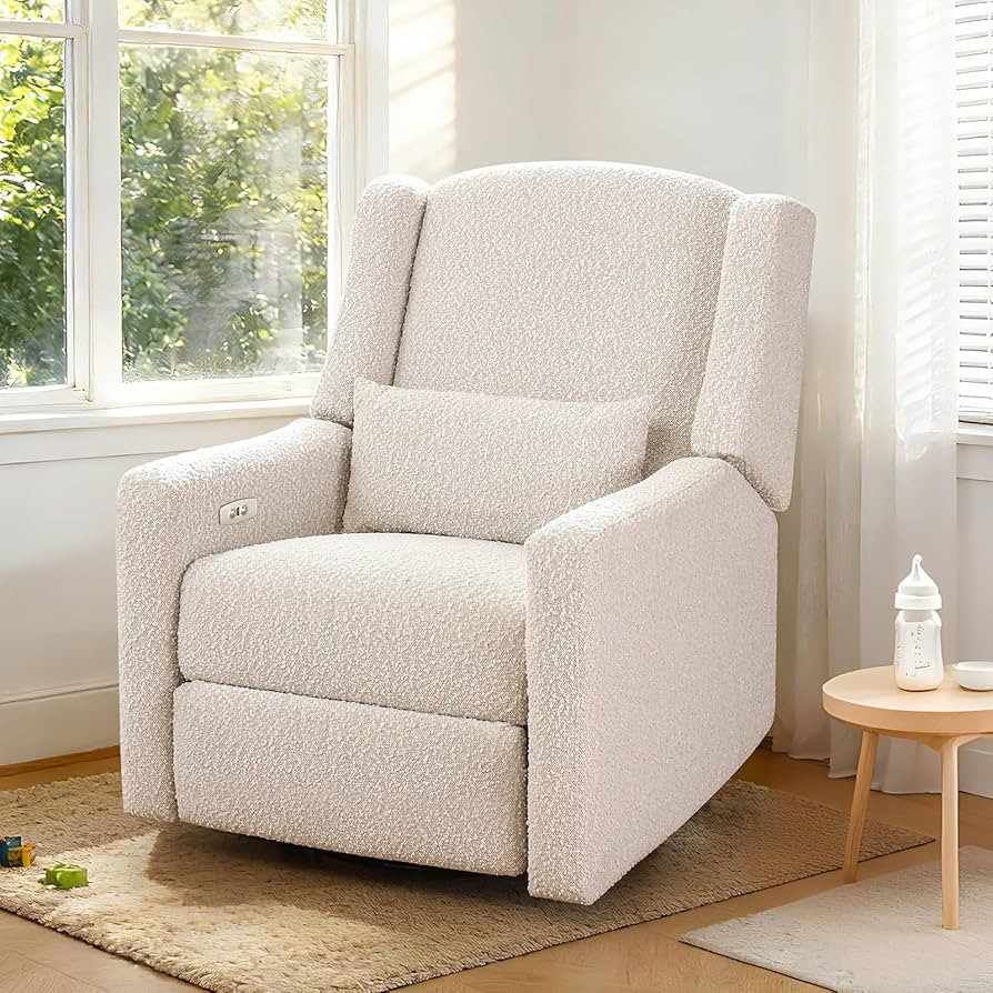 Power Recliner Chair Swivel Gilder Rocking Chairs Skin-Friendly Power Recliner Nursery Chair for ... | Amazon (US)