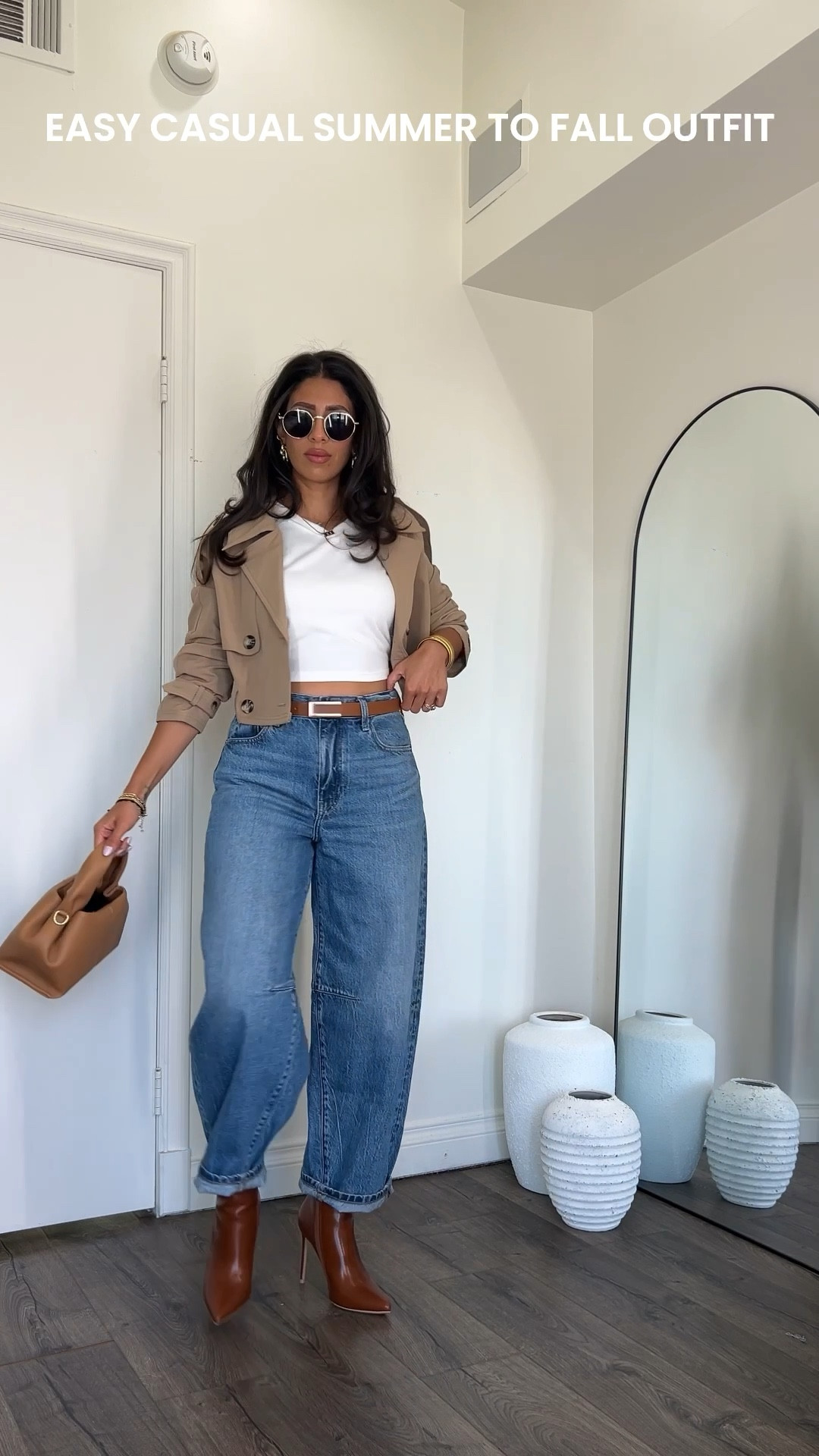 Easy casual summer to fall Amazon outfit! Love this classic look! Jeans size 27, crop tee size small, crop trench coat size smalll

#LTKFindsUnder50 #LTKMidsize #LTKStyleTip