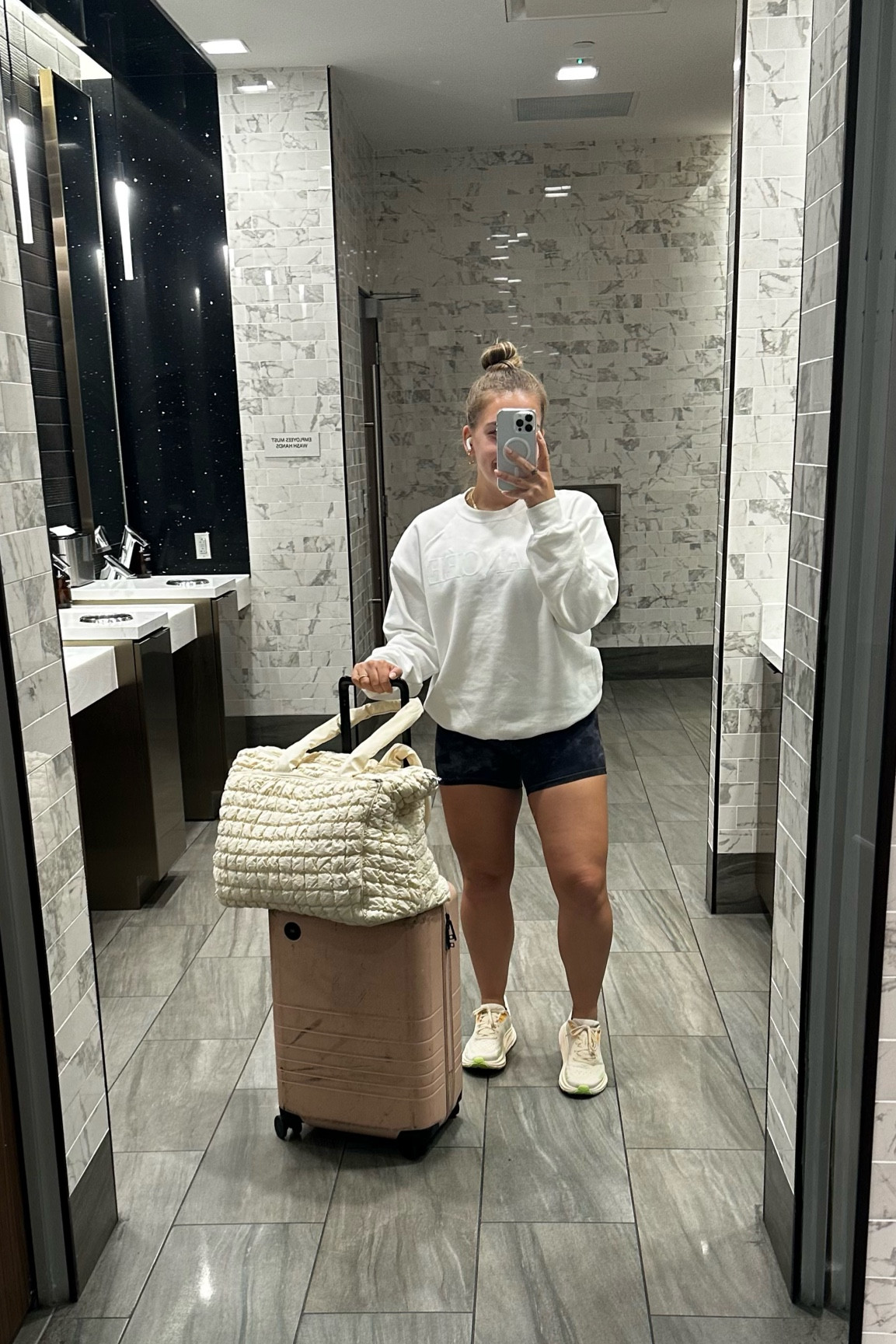 Travel outfit, fiancé crewneck, hoka sneakers, target weekender bag under $50, monos carry-on plus suitcase




#LTKShoeCrush #LTKTravel #LTKFindsUnder50