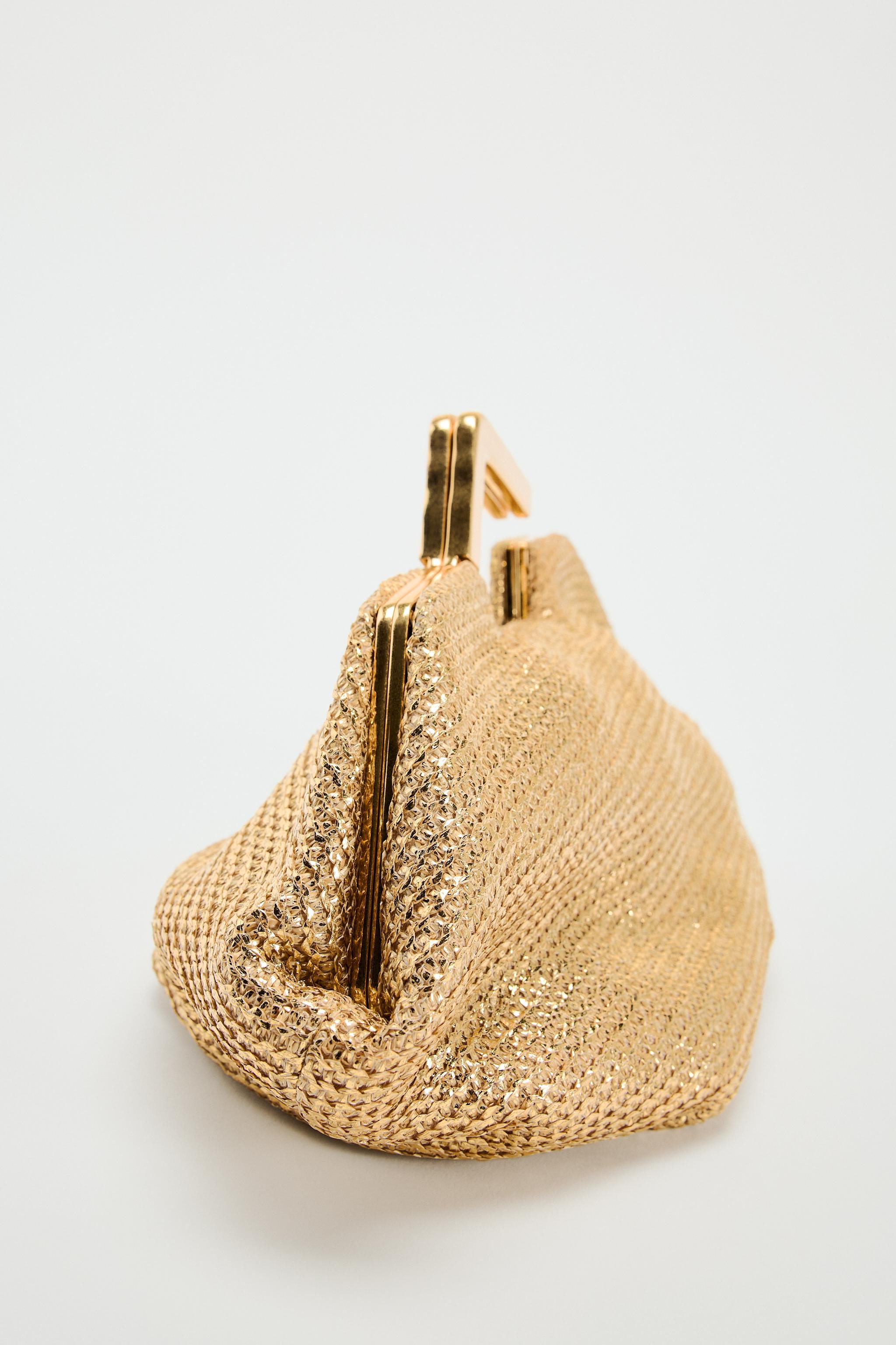 GOLD-TONE METAL HANDLE BAG | Zara UK