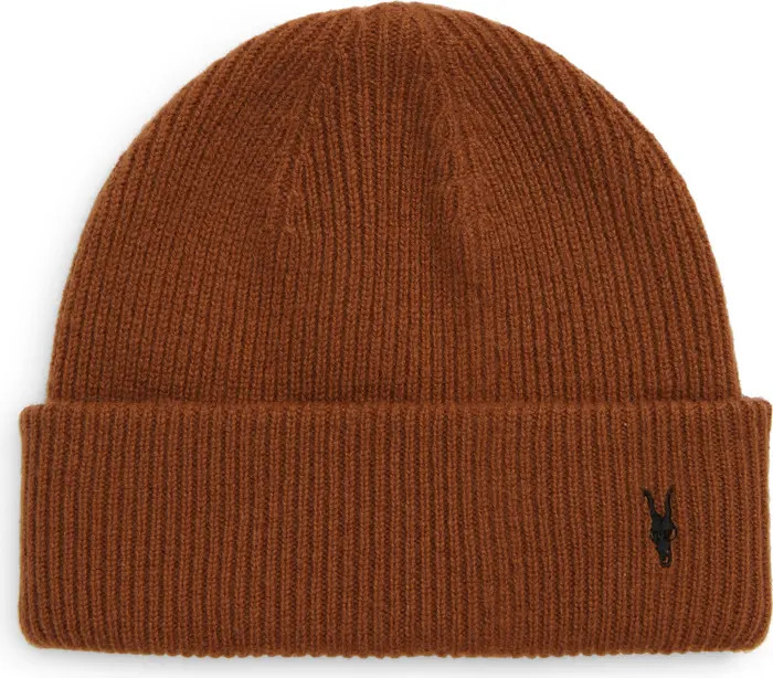 AllSaints Ramskull Embroidered Beanie | Nordstrom | Nordstrom