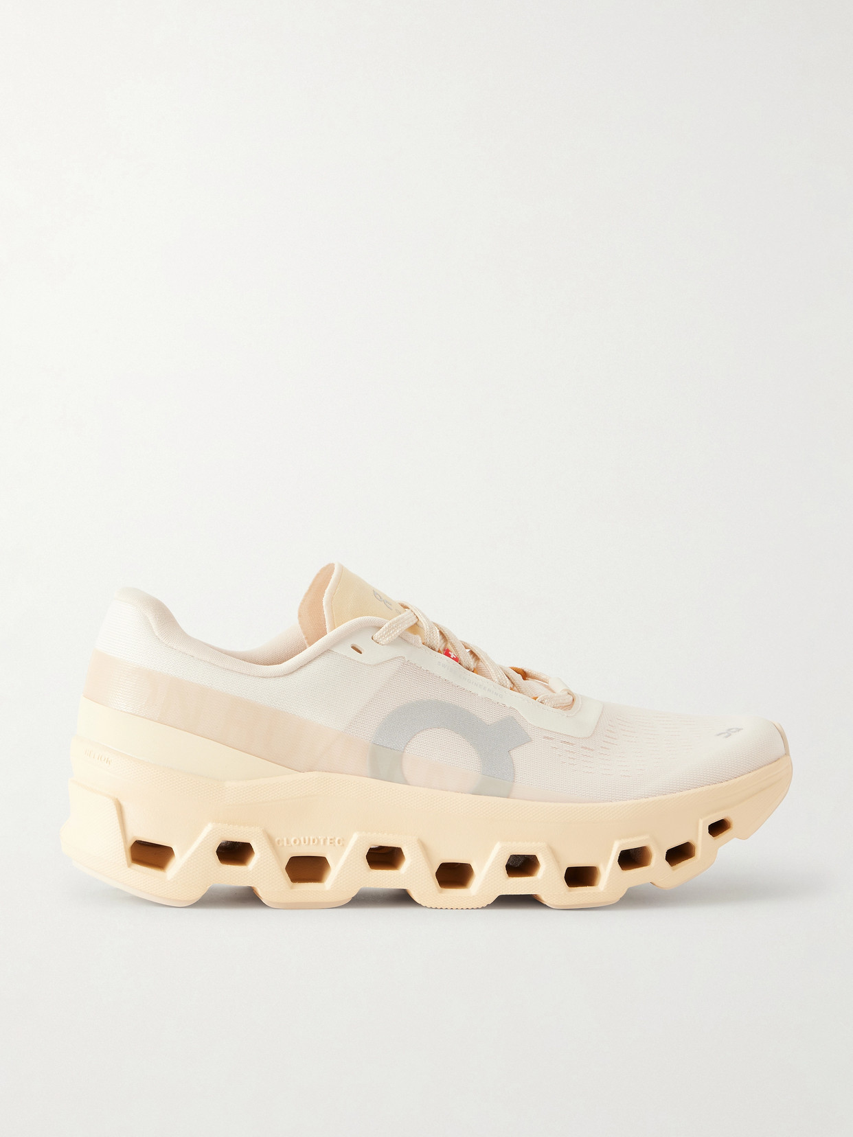 ON - Cloudmonster 1 Rubber-trimmed Mesh Sneakers - Neutrals | NET-A-PORTER (US)