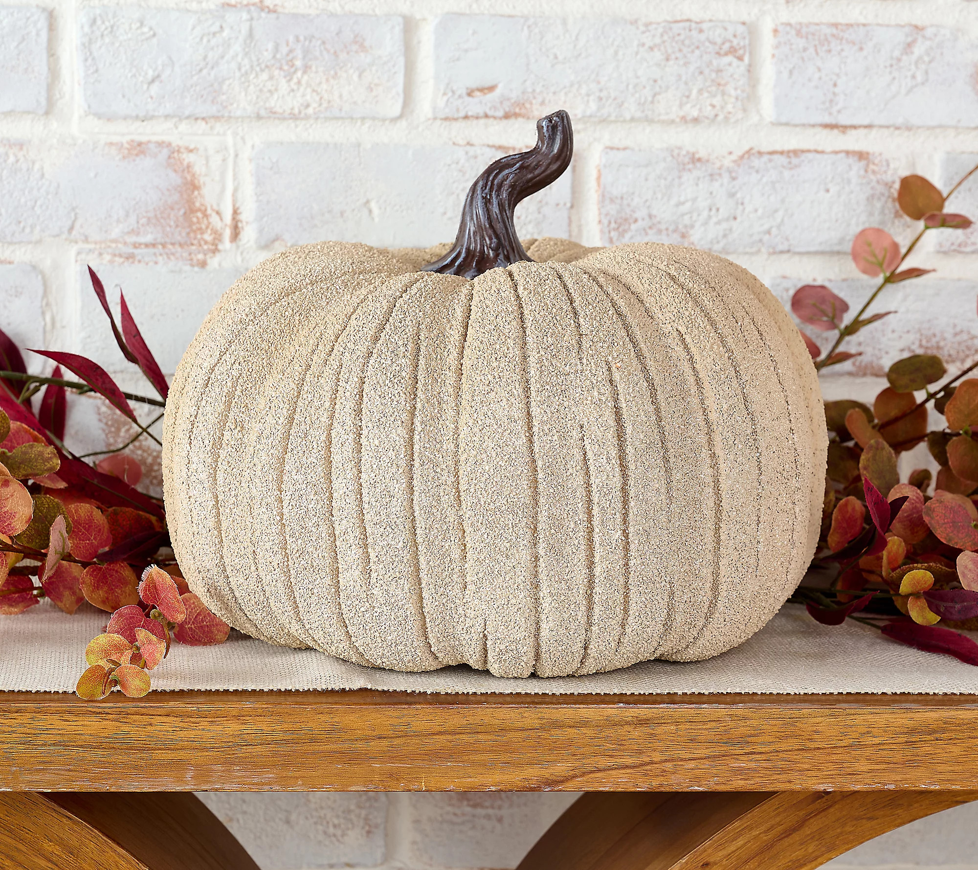 Home Reflections In/Outdoor 10"" Decorative White Pumpkin | QVC