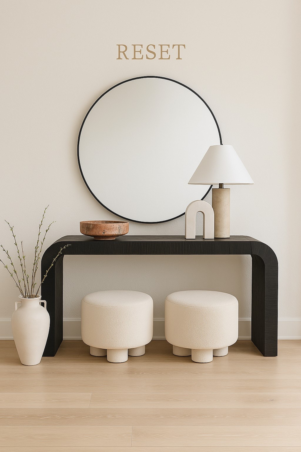 A neutral modern entry 🤍 

#LTKHome #LTKSaleAlert #LTKSeasonal