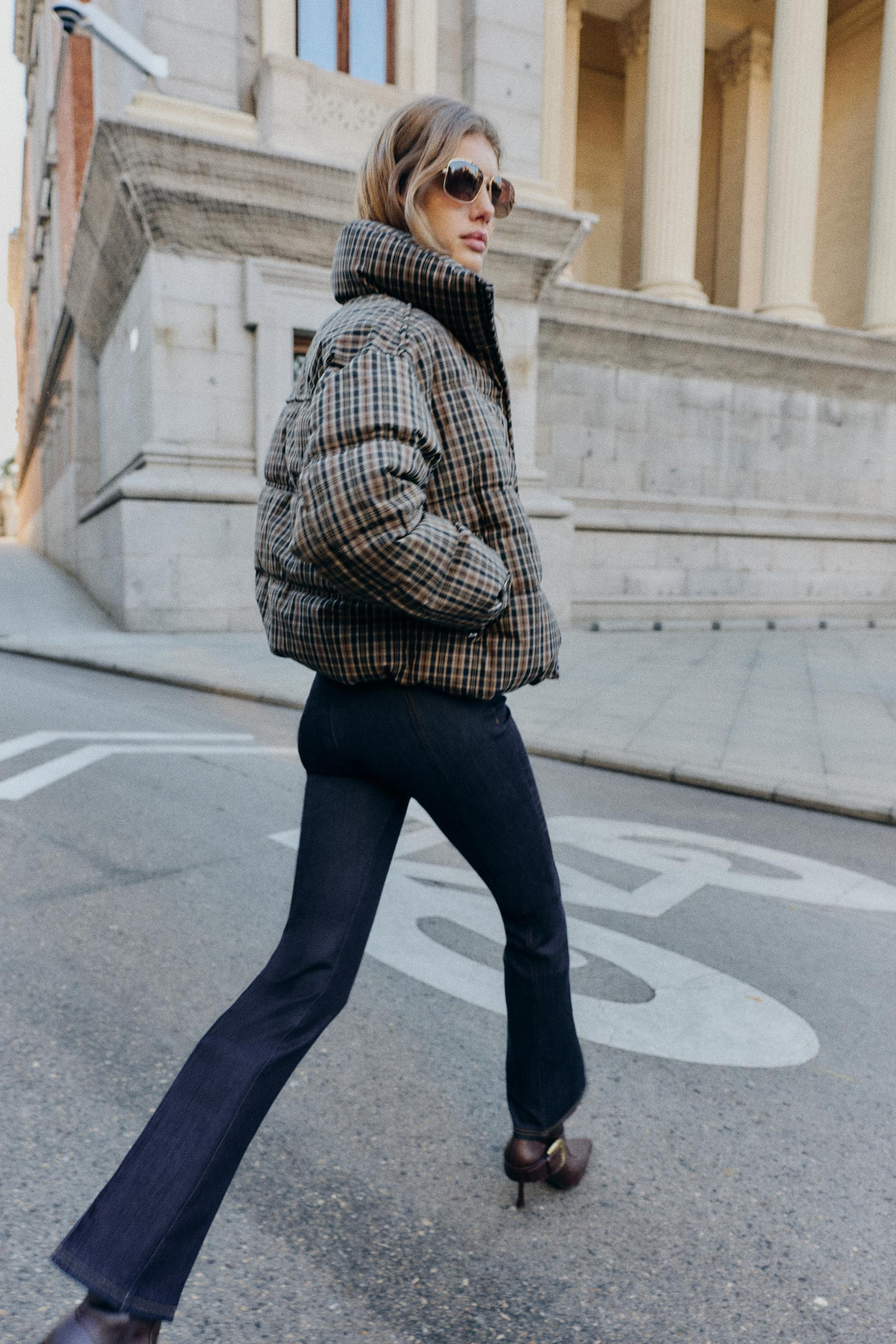 CHECK QUILTED ANORAK | Zara UK