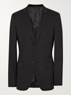 Black Wellar Slim-Fit Stretch-Wool Suit Jacket | Mr Porter US