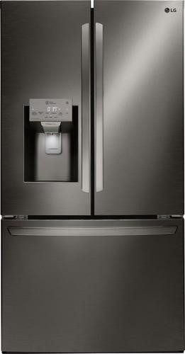 LG - 27.9 French Door Smart Wi-Fi Enabled Refrigerator - Black stainless steel | Best Buy U.S.