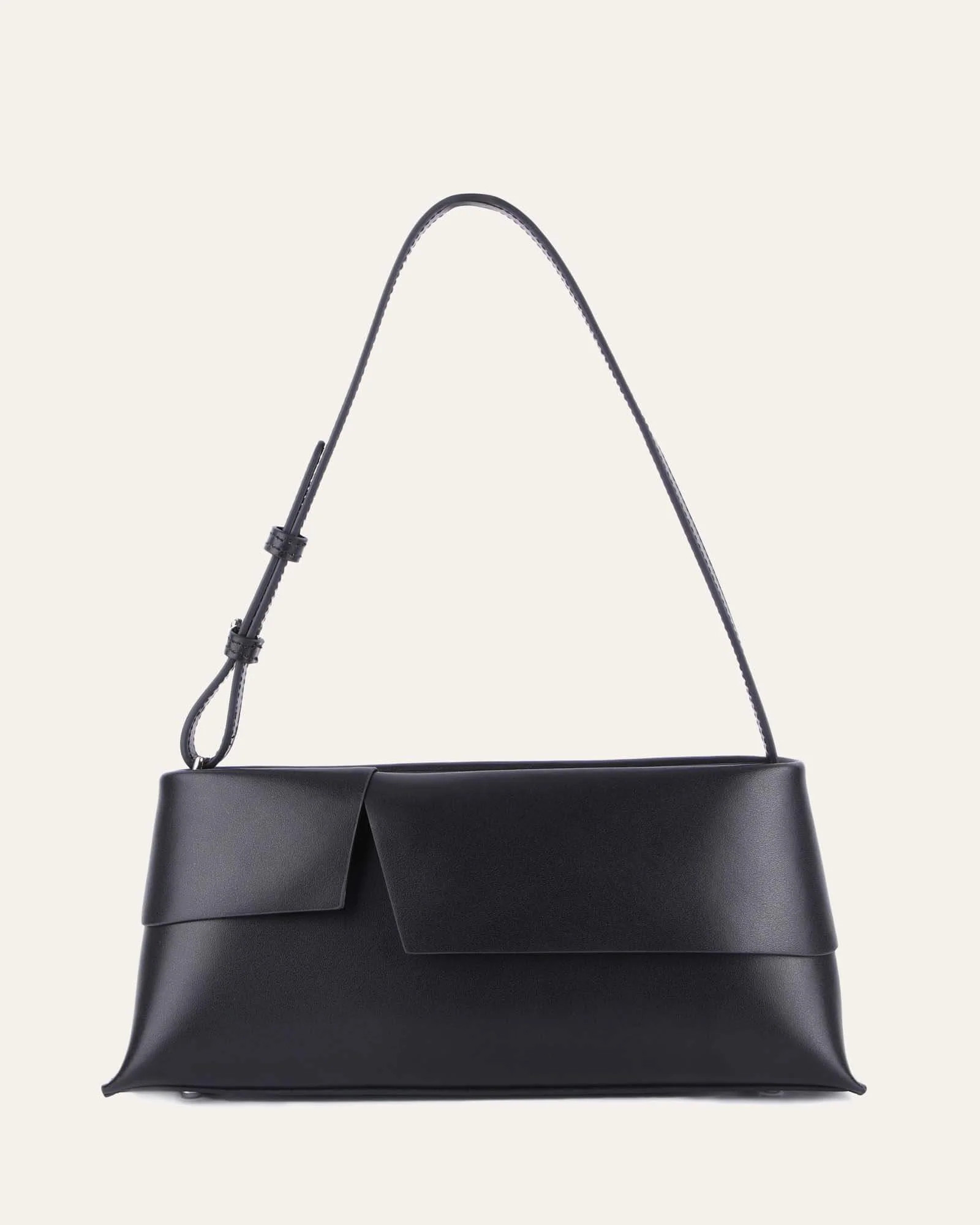 CYRUS SHOULDER BAG BLACK LEATHER | Jo Mercer (AU)
