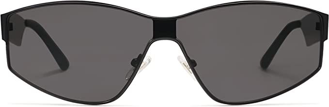 SOJOS Vintage Rectangle Cat Eye Sunglasses for Women Men Shades Seamless UV400 Lenses SJ1186 | Amazon (US)