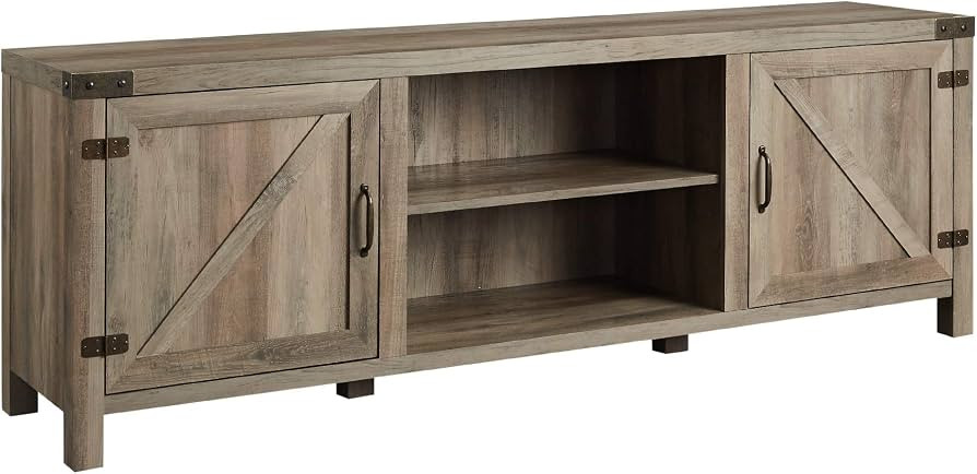 Walker Edison Georgetown Modern Farmhouse Double Barn Door TV Stand for TVs up to 80 Inches, 70 I... | Amazon (US)
