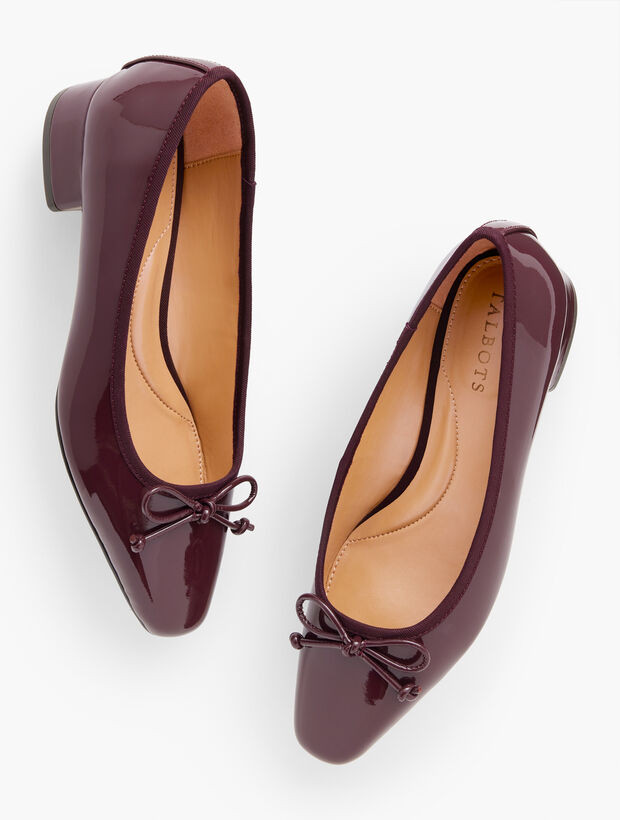 Vanessa Block Heel Pumps - Patent Leather | Talbots
