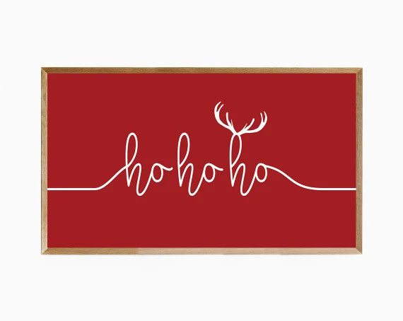 Ho Ho Ho Holiday Art for Samsung Frame TV Frame TV Art Ho Ho - Etsy | Etsy (US)