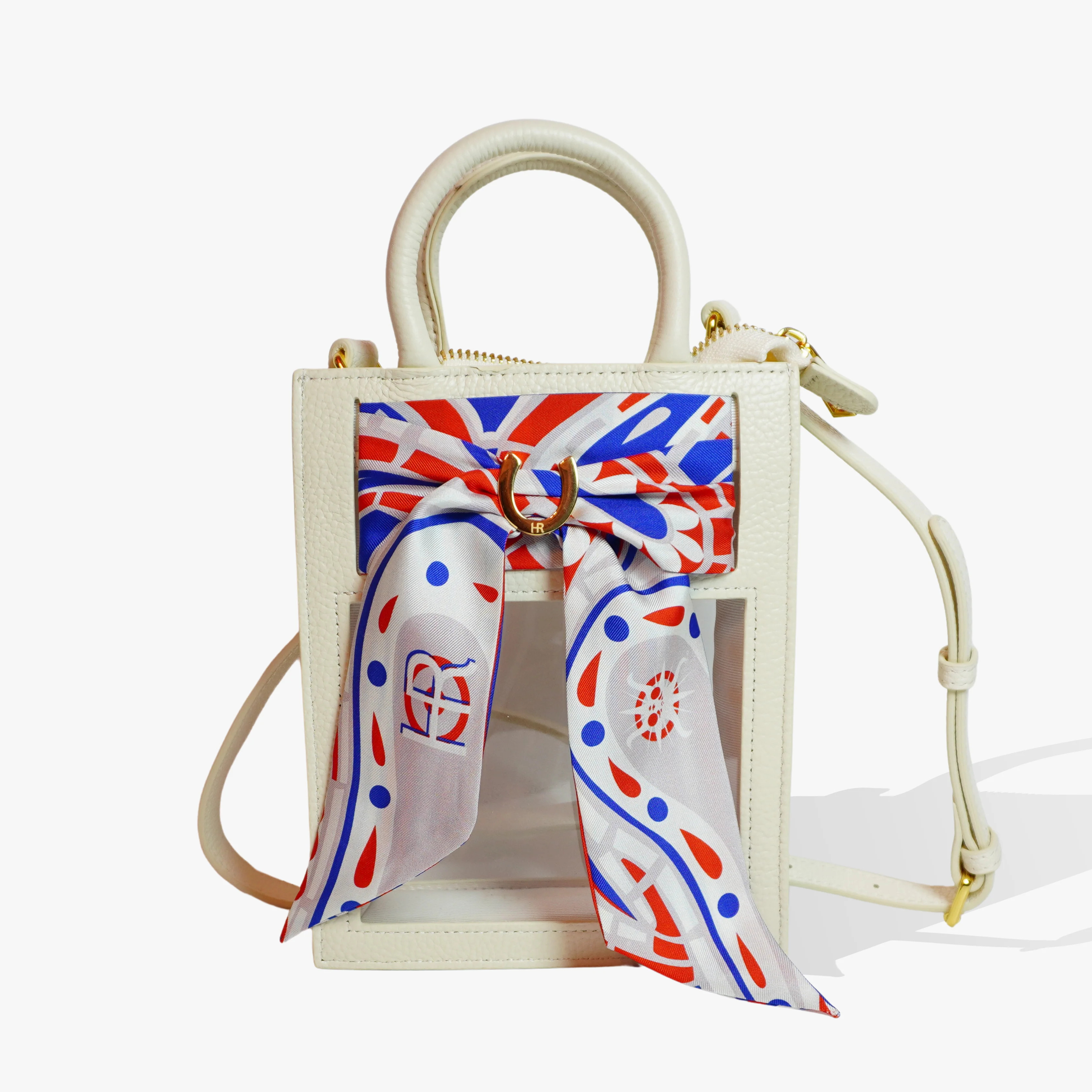 Mini Calista Clear + Paisley (French Blue) Twilly | Hampton Road Designs