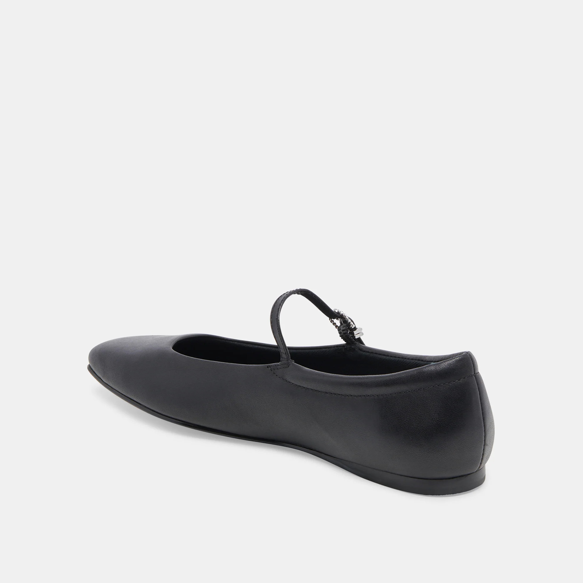 Reyes Wide Ballet Flats Black Leather | Leather Ballet Flats | DolceVita.com