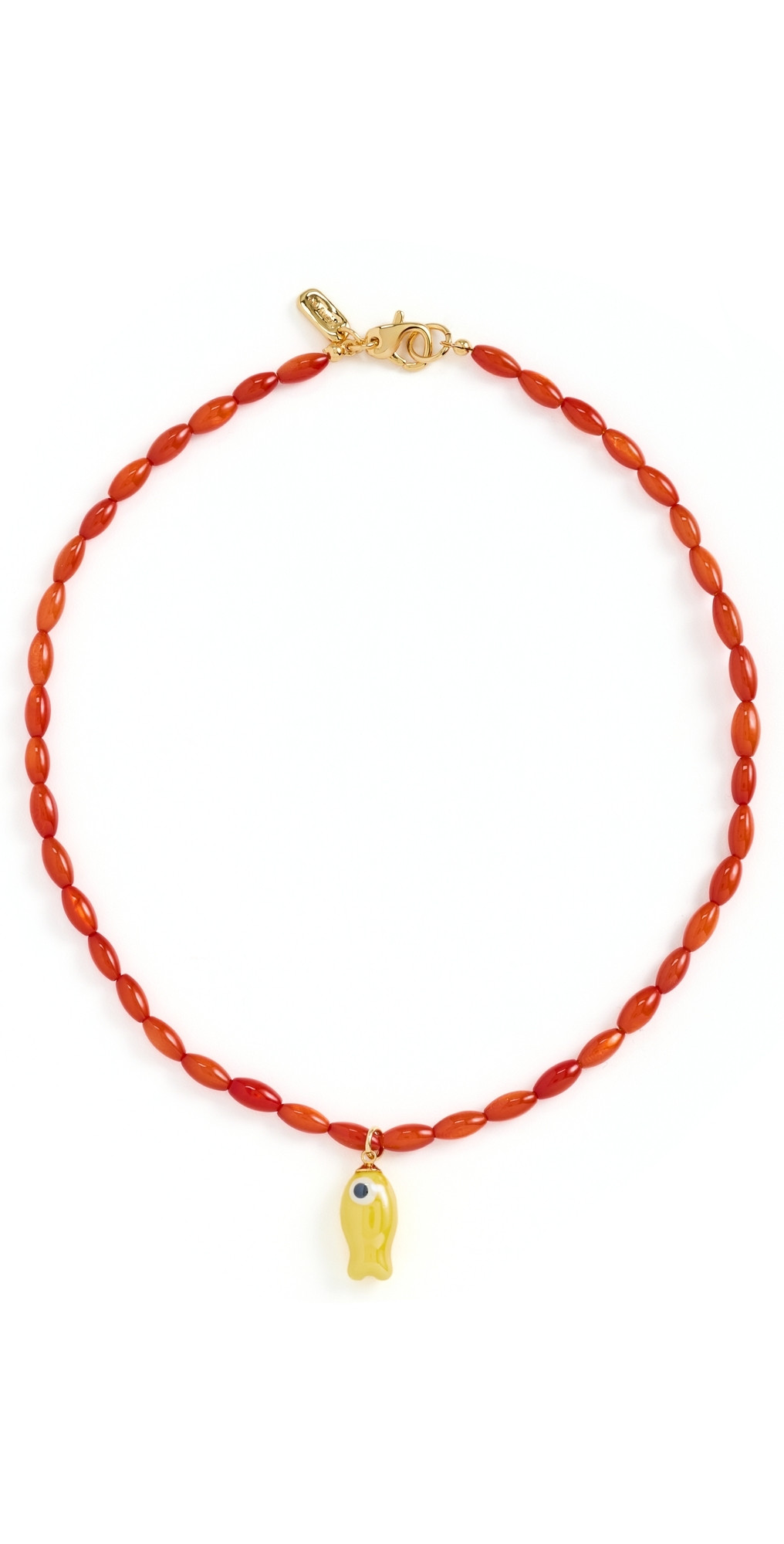 Logan Tay Orange Beaded Fish Necklace Orange One Size | Shopbop