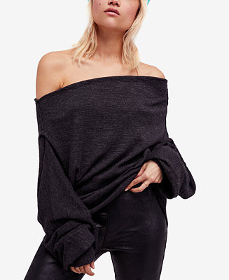 Free People Skyline Off-The-Shoulder Thermal Sweater | Macys (US)