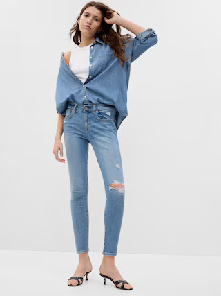 Mid Rise True Skinny Jeans with Washwell | Gap (US)