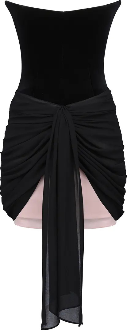 Clara Velvet & Chiffon Cocktail Minidress | Nordstrom