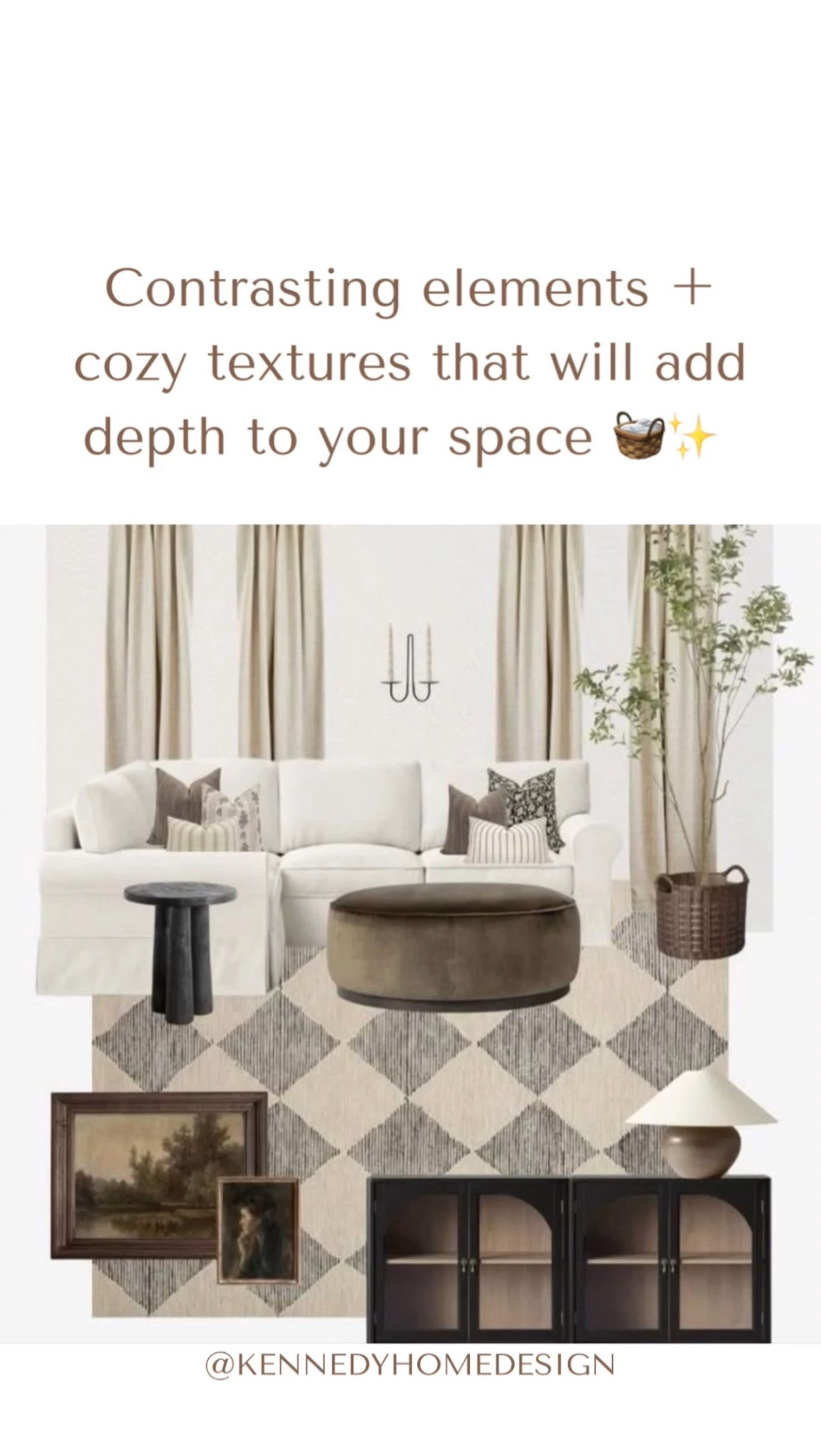 Classic + contrasting living room design 🧺✨

#LTKSeasonal #LTKHome #LTKFindsUnder100