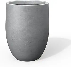Kante Large Round Bullet Pale Gray Concrete Planter 21.7" Tall, Outdoor | Amazon (US)