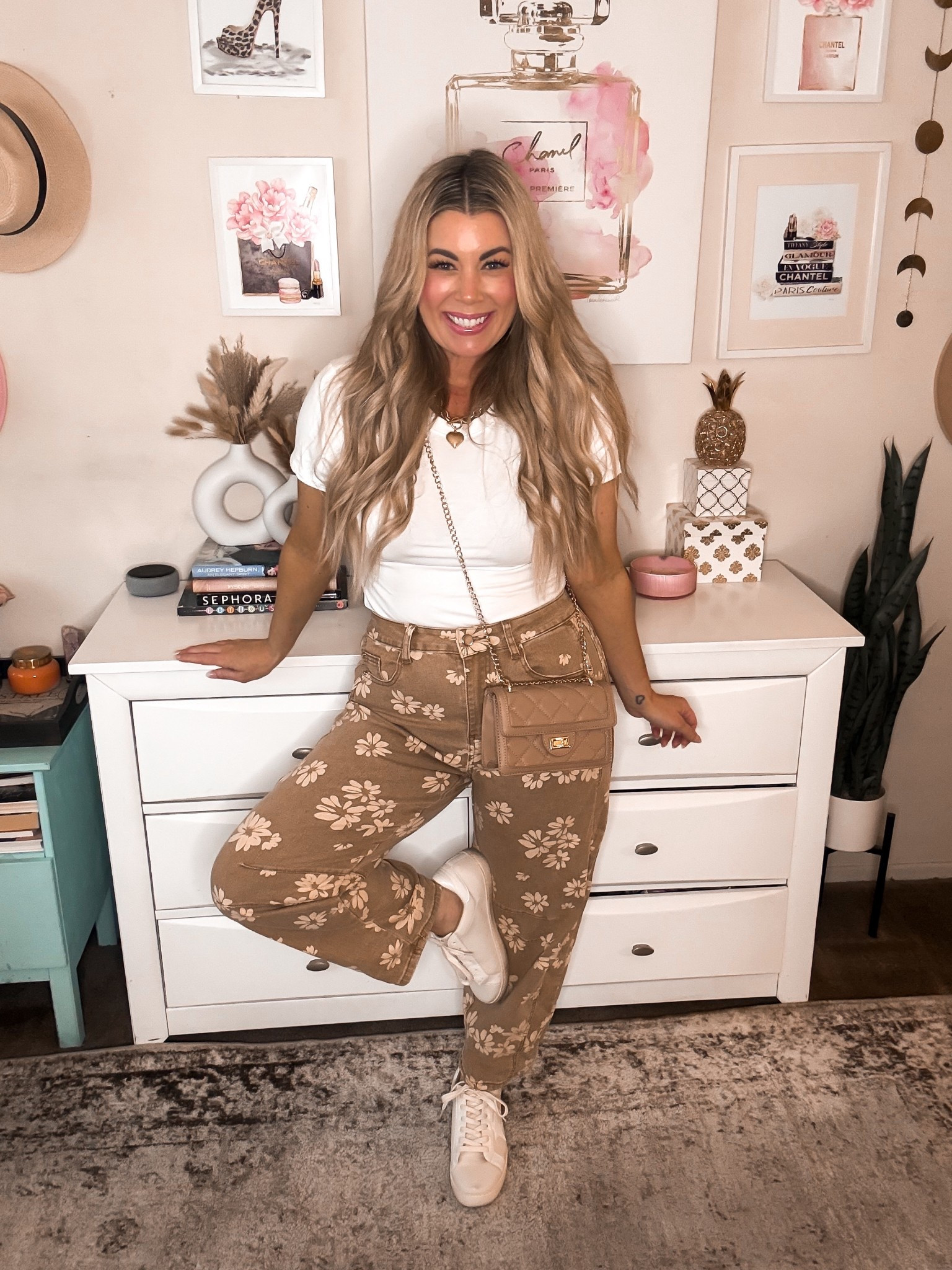 Easy everyday outfit 🤍 A classic white tee, floral neutral jeans, and sneakers for a cute but effortless look.



#LTKootd #LTKSpringSale #LTKSeasonal