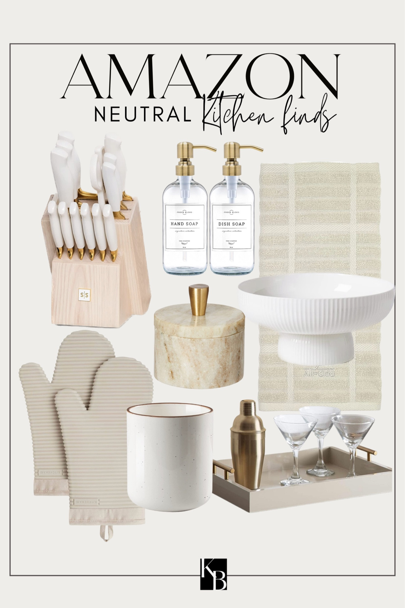 Amazon kitchen finds! Neutral, gold and white 

amazon kitchen finds, gold kitchen, white pedestal bowl, soap dispenser, beige kitchen accessories, kitchen tray, marble jar, gold kitchen finds, kitchen favorites 

#LTKFind #LTKstyletip #LTKhome