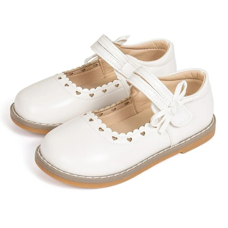 Meckior Toddler Girls Dress Shoes Little Girls Mary Jane Bowknot Soft Sole Princess Shoes for Lit... | Walmart (US)