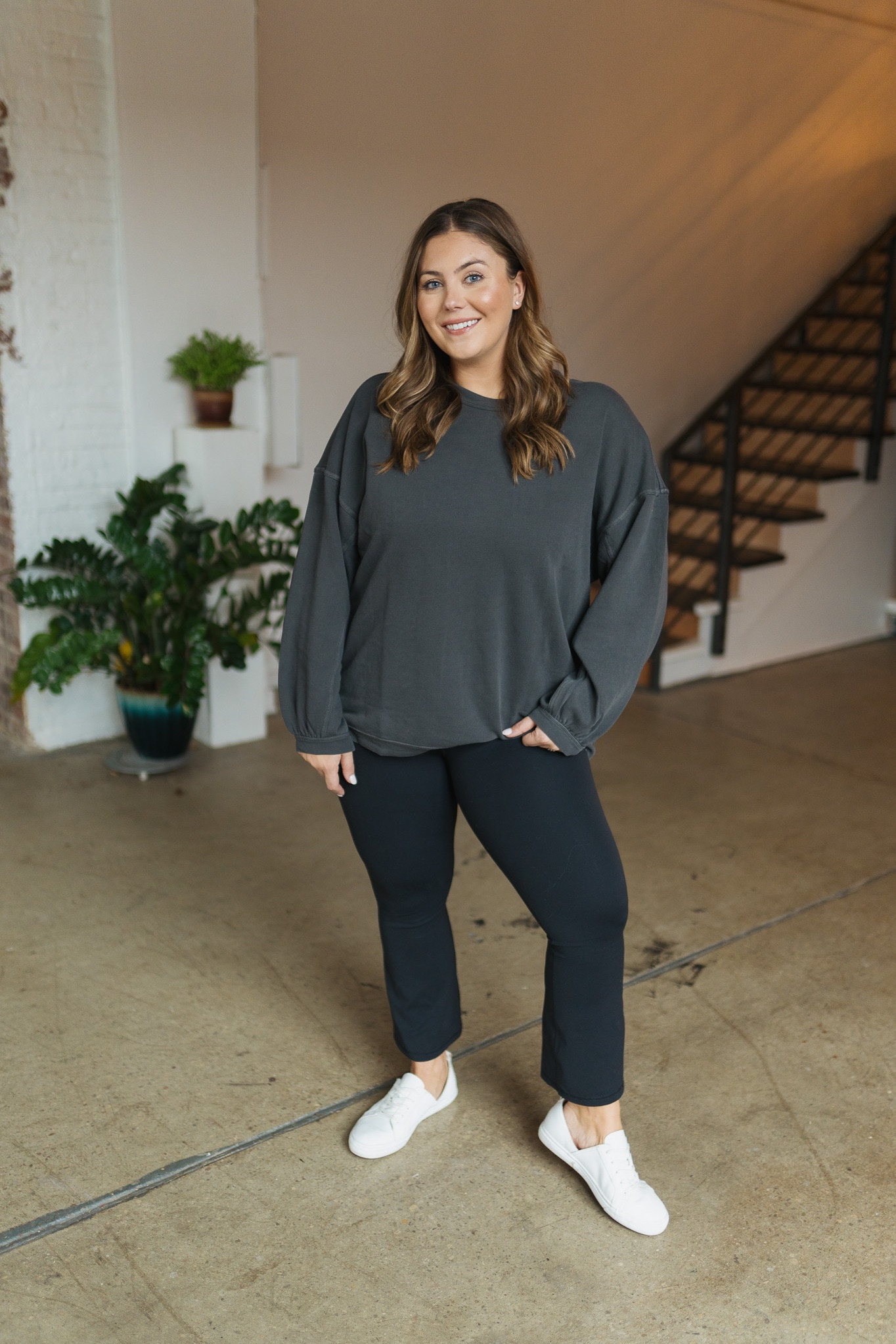 In my cozy era with this Aerie oversized crewneck. Wearing size XL. 

#LTKstyletip #LTKSeasonal #LTKmidsize