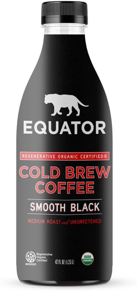 Equator Coffees Organic Smooth Black Coffee, 42 FZ | Amazon (US)