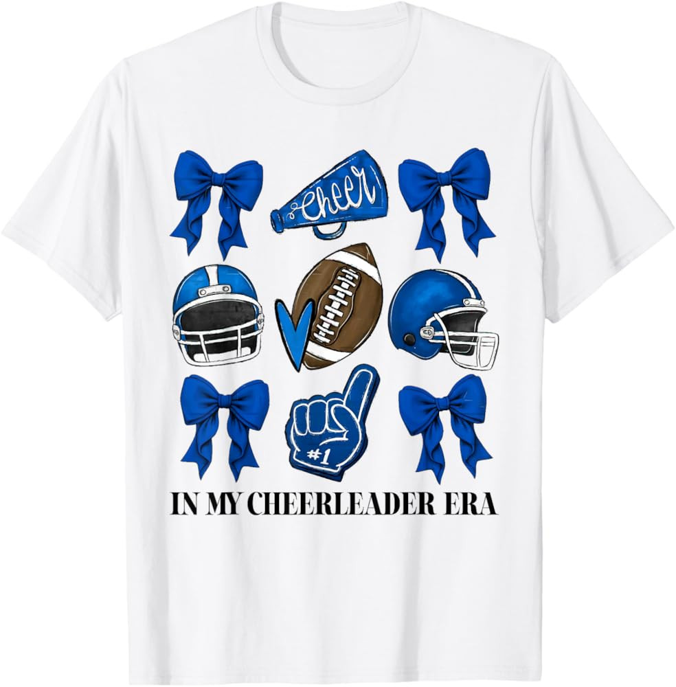 Cheer Shirt In My Cheerleader Era Cheer Coquette Football T-Shirt | Amazon (US)