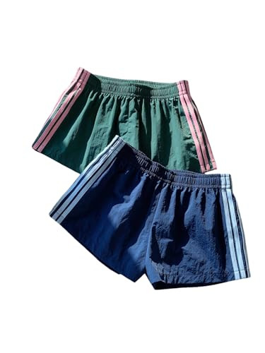 Elastic Waist, Mini Length, Color Block, Casual, Loungewear | Amazon (US)