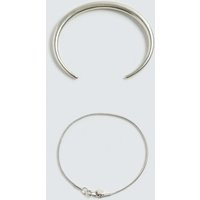 Zara - Pack Of 2 Combined Metal Bracelets - Men - Silver - Men | Zara US