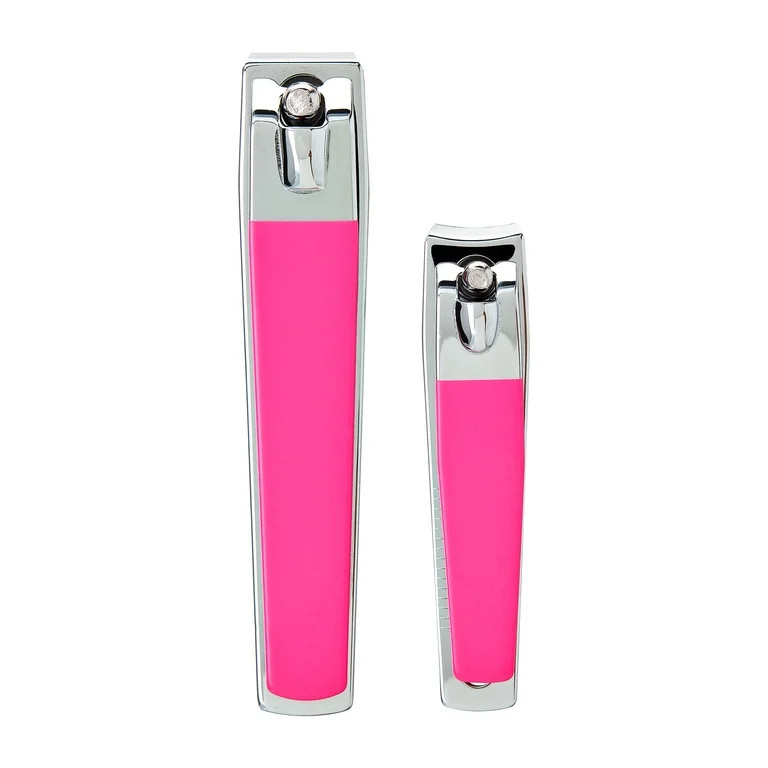 Care & Fix Fashion Fingernail & Toenail Clippers, Pink, 2 Pieces | Walmart (US)