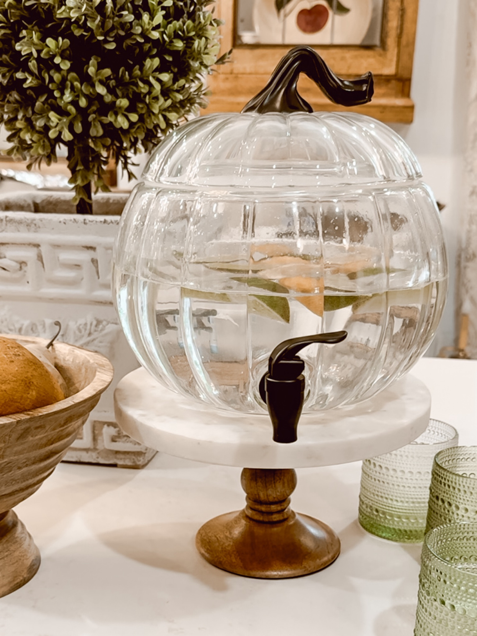 If you are hosting a harvest or Halloween party, this pumpkin drink dispenser from Walmart is so cute! I currently just have it set out with some fruit and water to help remind me to drink throughout the day. 

#LTKFindsUnder50 #LTKHome #LTKSeasonal