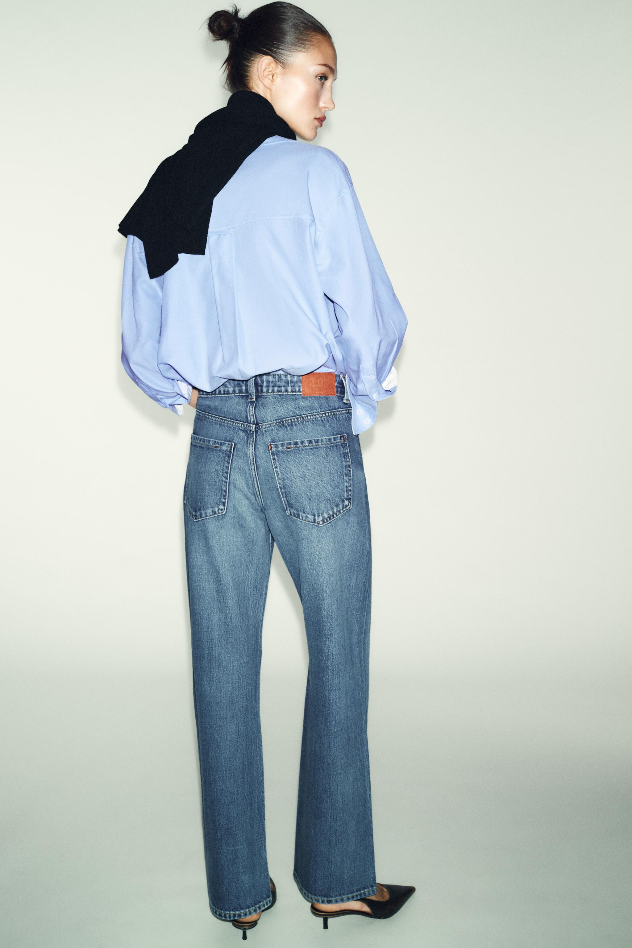 JEANS Z.03 STRAIGHT HIGH-WAIST LONG LENGTH | Zara UK