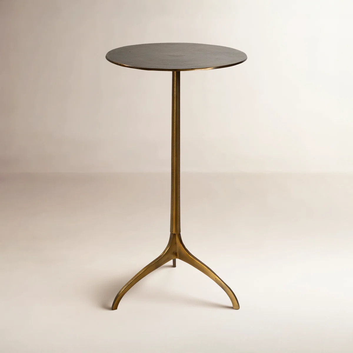 Cal Round Aluminum Pedestal End Table | Wayfair North America