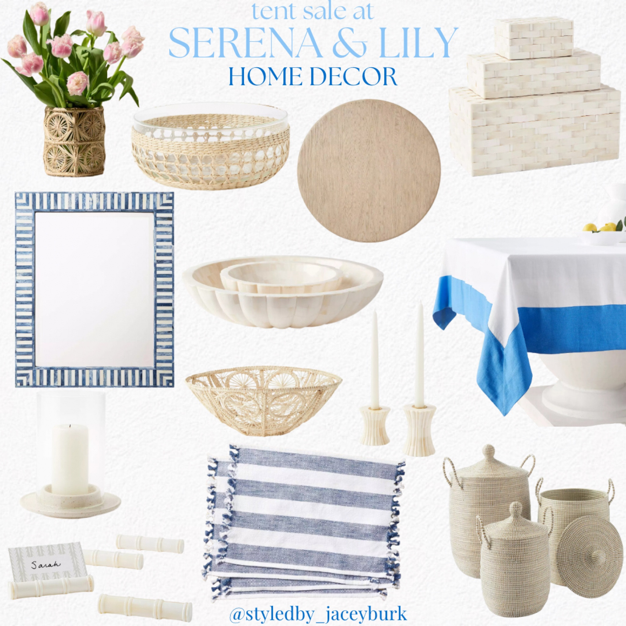 The cutest decor pieces to elevate any space in your home! The Serena and Lily tent sale has so many goodies 🩵🪞🙌🏼🫧🌷

#LTKHome #LTKSaleAlert #LTKStyleTip