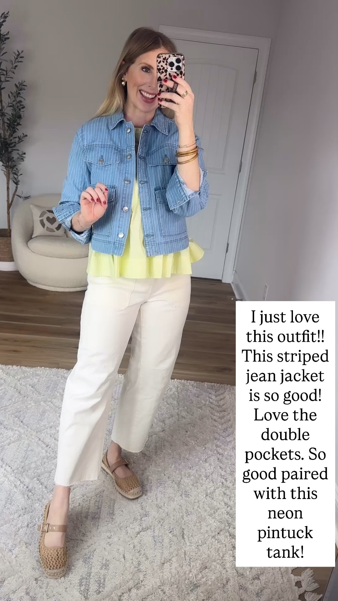 Walmart try on, free assembly, striped jean jacket, white jeans 

#LTKgrwm #LTKootd #LTKWorkwear