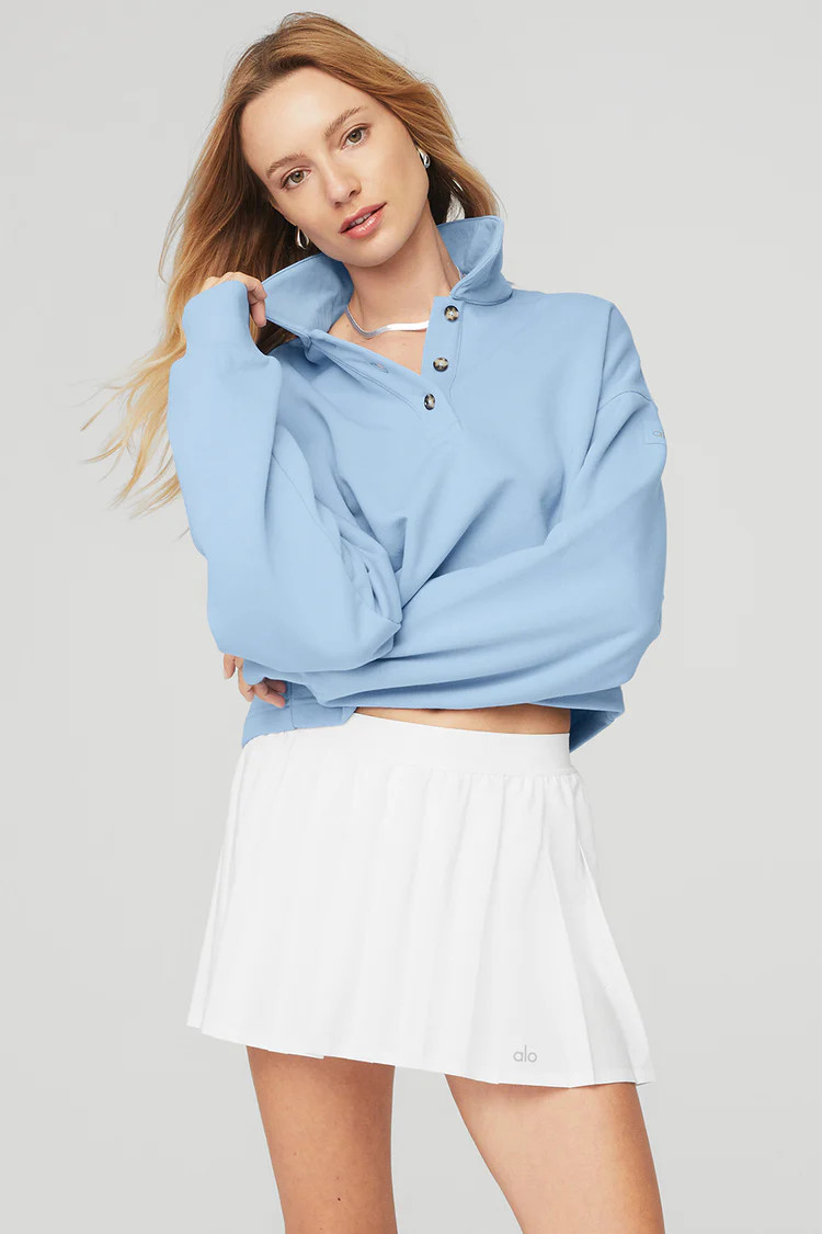 Polo Henley Pullover - Tile Blue | Alo Yoga (US)