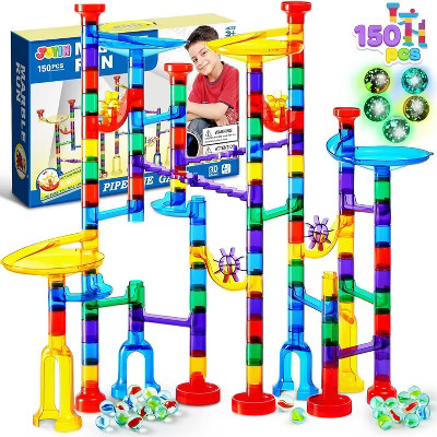 SYNCFUN 150Pcs Marble Run Super Set Marble Maze Game Construction Building Toy For Kid, Marble Track Race Set Ball Sliding Blocks | Target