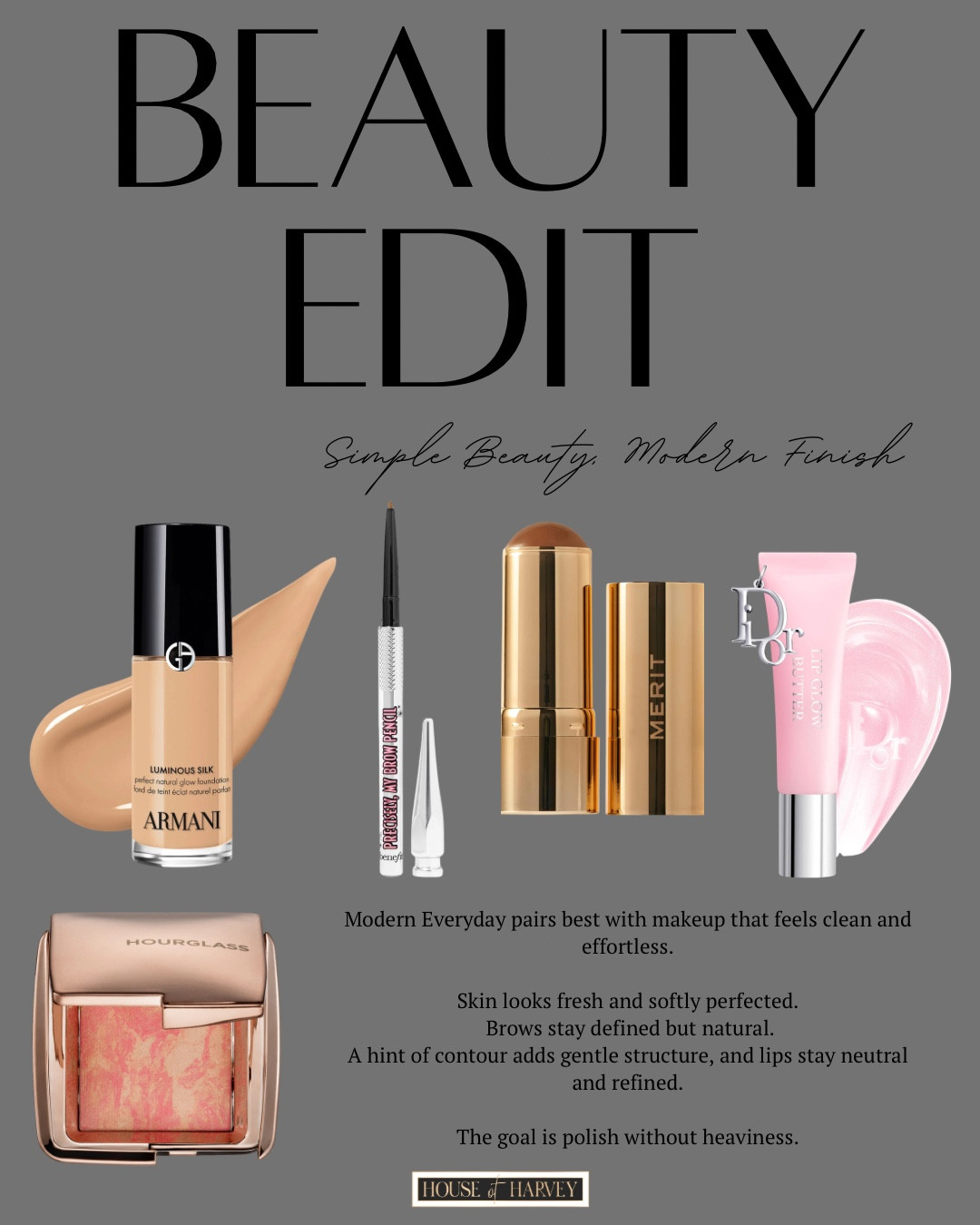 Beauty Edit—this week it’s all about  modern everyday outfits that feel current but never overdone. Timeless silhouettes, modern details, and easy combinations designed to support real life. Simple pieces, styled intentionally. I have some beauty picks that will give you a fresh and polished look! This foundation, bronzer, blush, eyebrow pencil, and pink lip gloss are so easy to use and will help you look so chic! All linked ⬆️

#ltkcreator #ltkfinds #ltkwatchnow #ltkstyletip #beauty #makeup #sephora #foundation #bronzer #blush #lipgloss 

#LTKgrwm #LTKBeauty #LTKootd