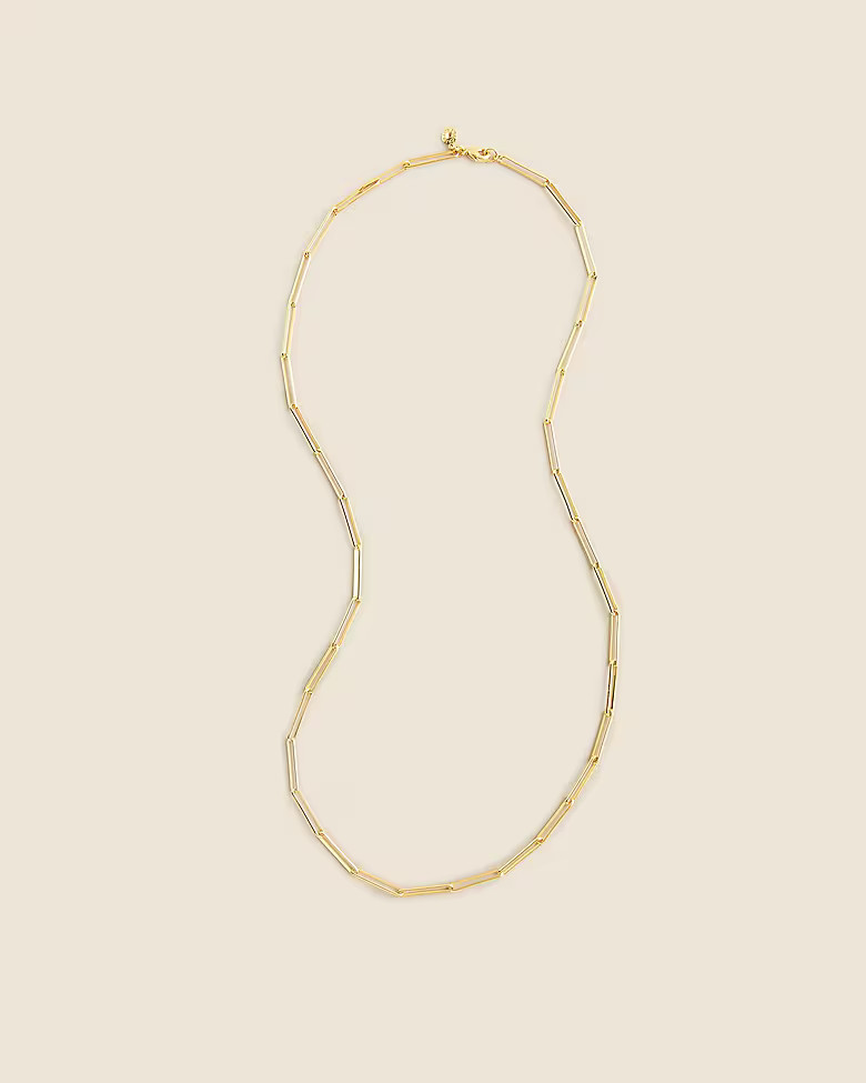 Dainty gold-plated paper-clip necklace | J. Crew US